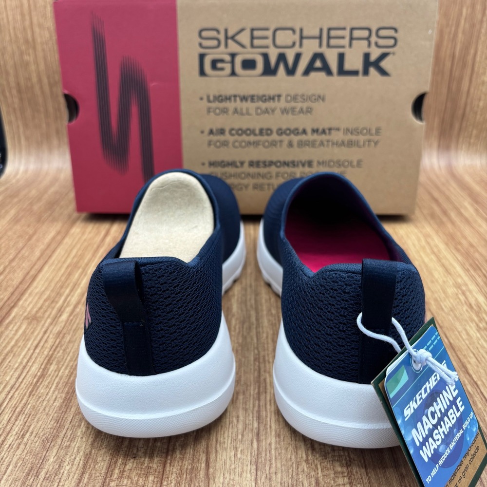 Skechers Go Walk Joy Aurora Women 6 Navy Slip On Sneakers 124637 NVW NEW - Picture 4 of 7